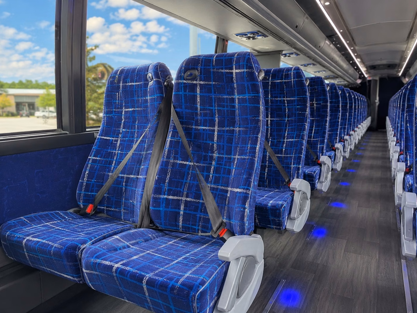 56 passenger charter bus inside