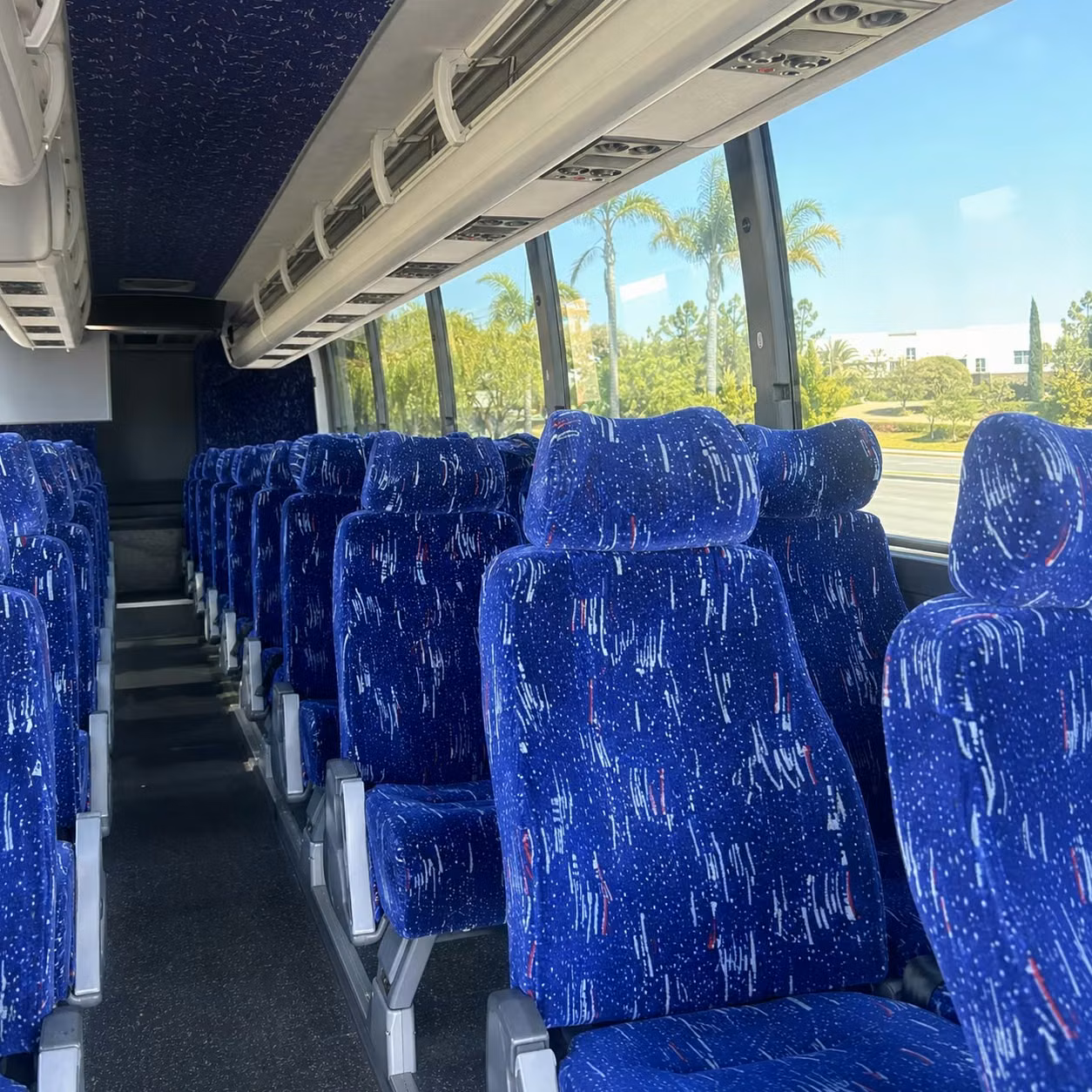 56 passenger charter bus interior